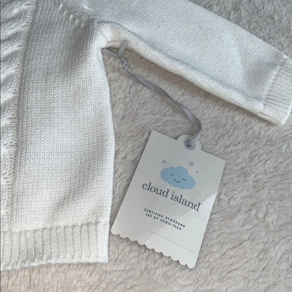 NWT Cloud Island Ivory Baby Sweater NB Newborn